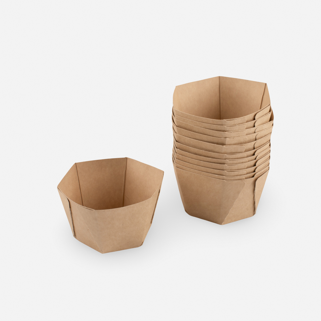 Vaso para helado kraft marron