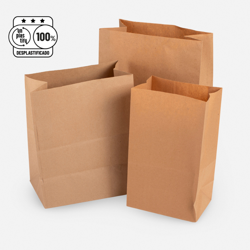 Bolsas Kraft Delivery Sin Manija